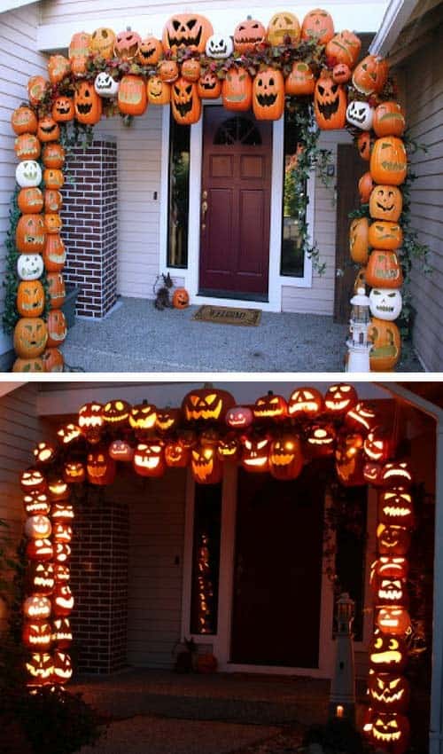 Chilling Jack-O-Lantern Entryway