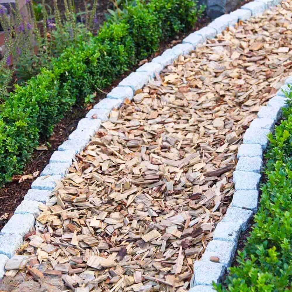 Neat Mulch Pathway