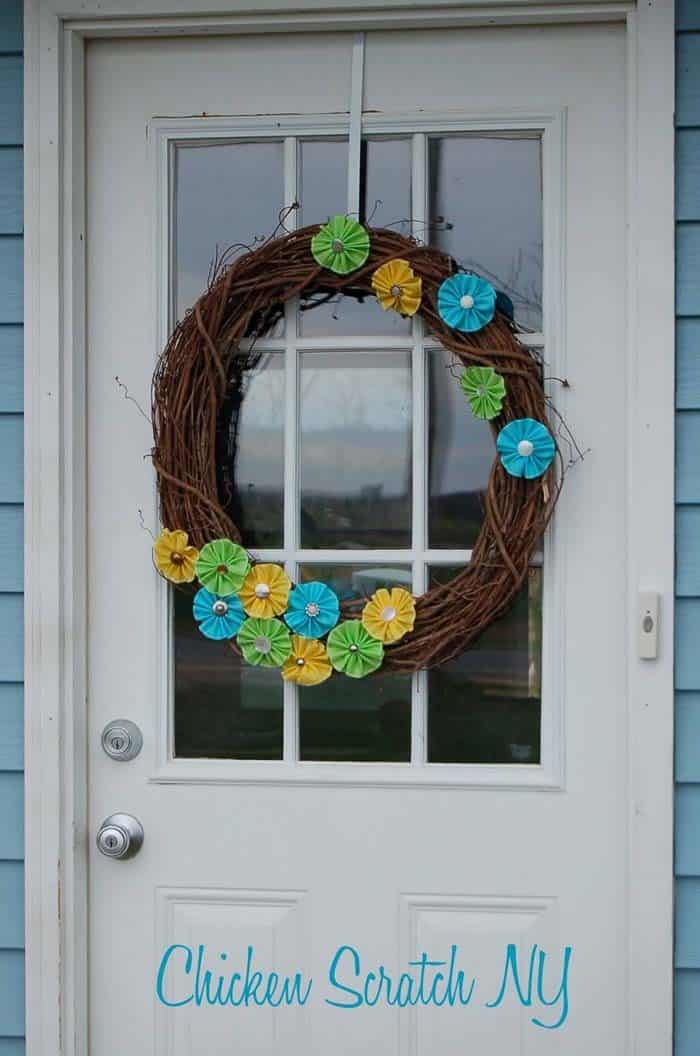 Decorative Button DIY Flower Wreath