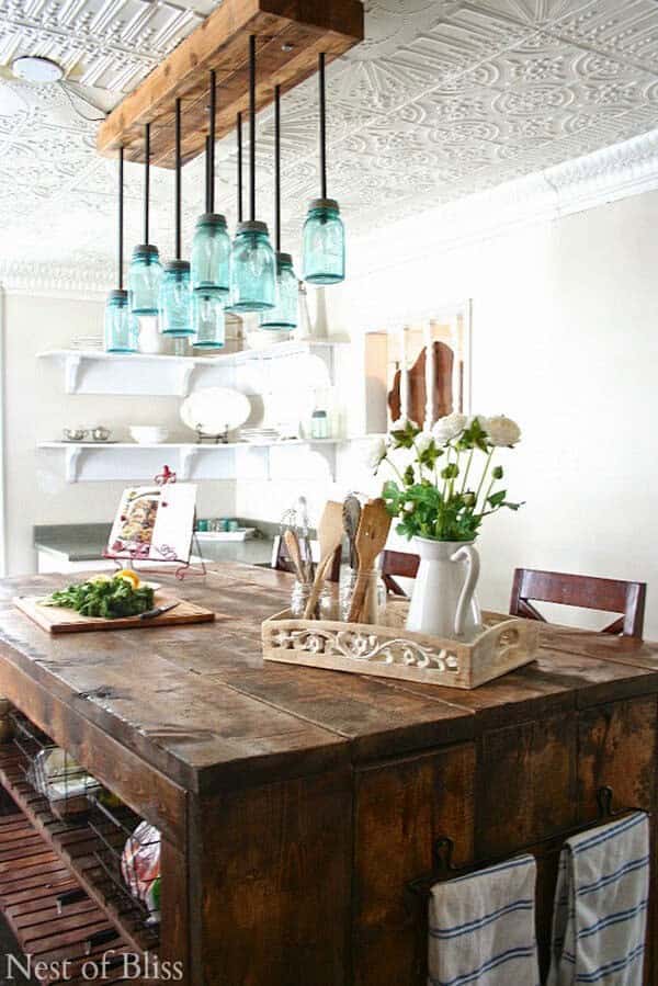 Farmhouse Chic Mason Jar Chandelier