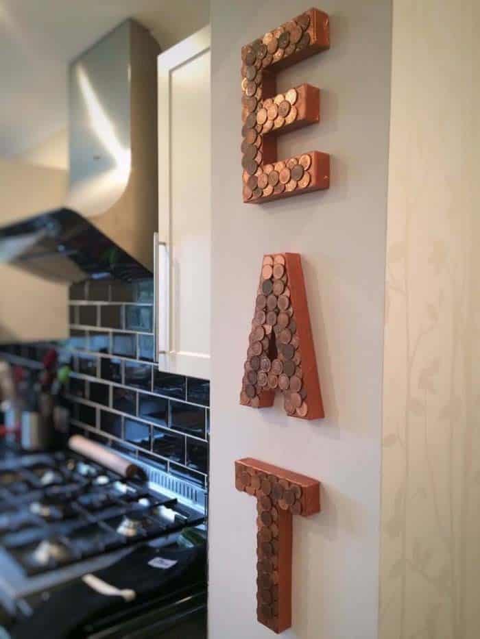 Easy DIY Copper Eat Sign