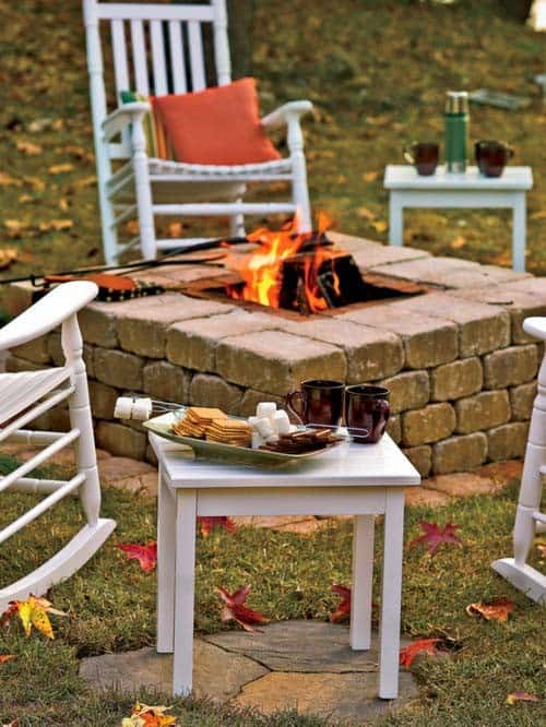 Simple Brick Fire Pit For A Rustic Look