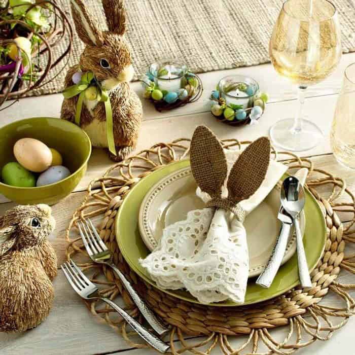 Make Modish Napkin Holders with Burlap Bunny Ears