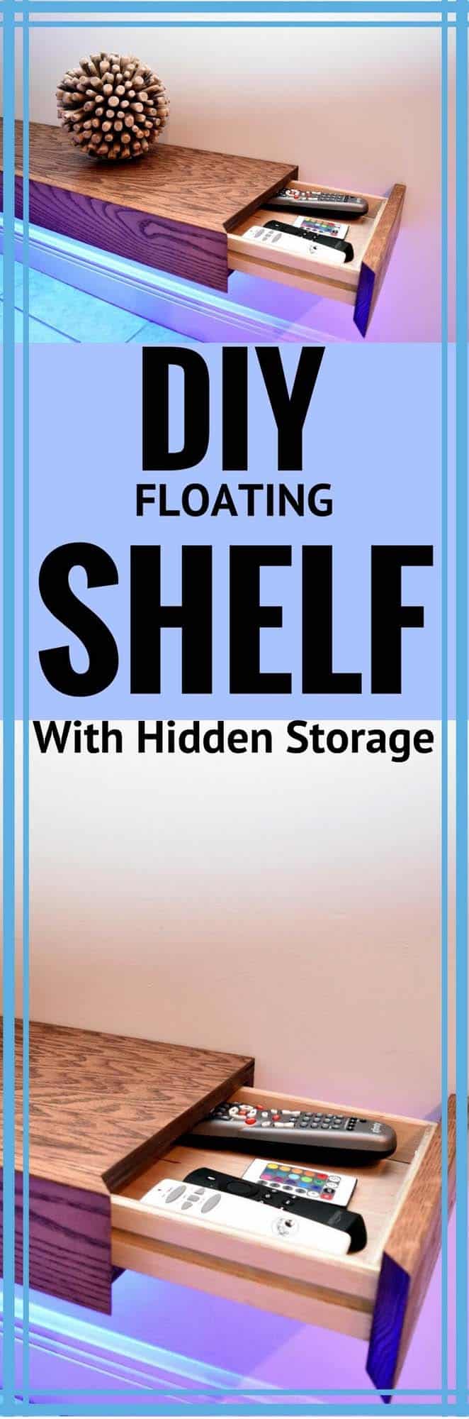 Storage in Floating Shelf Clears Clutter