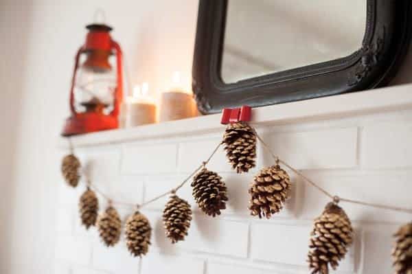 Embellish Your Mantle with a Pinecone Garland