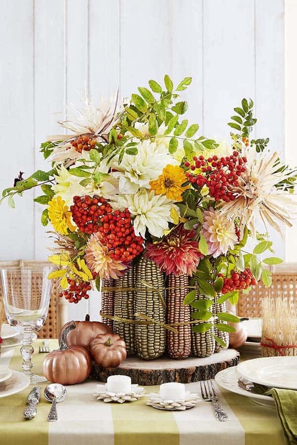 Bring Industrial Charm with a Metallic Corn Flower Vase