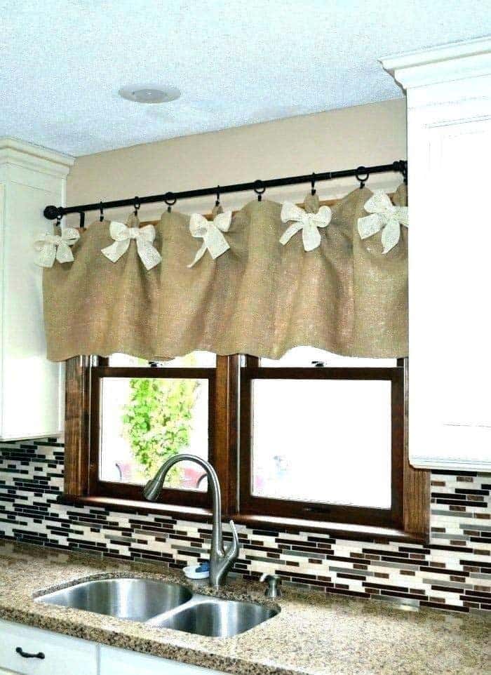 Burlap And Bows Kitchen Valance