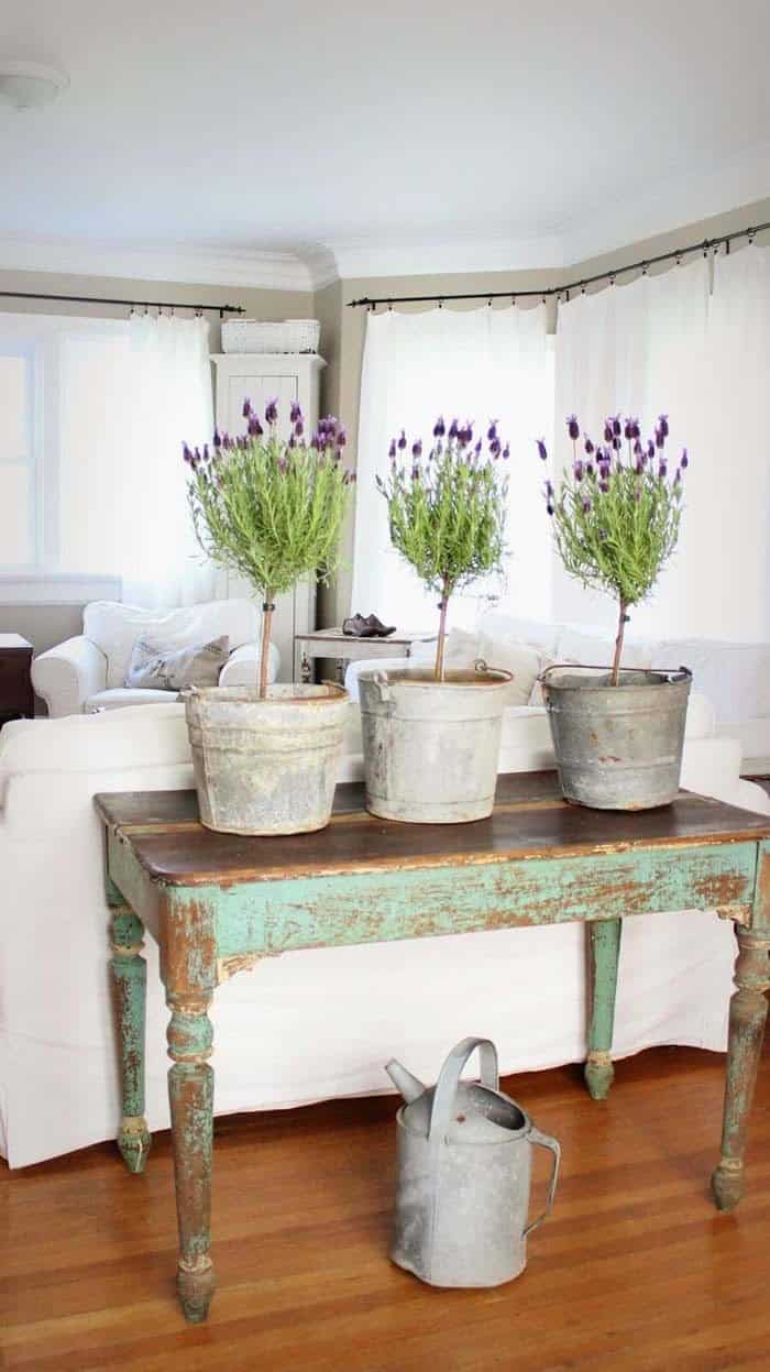 Antique Desk Becomes a Sofa Table