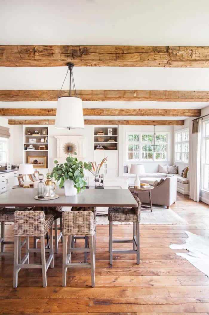 Natural Grain Wood Beams And Floors