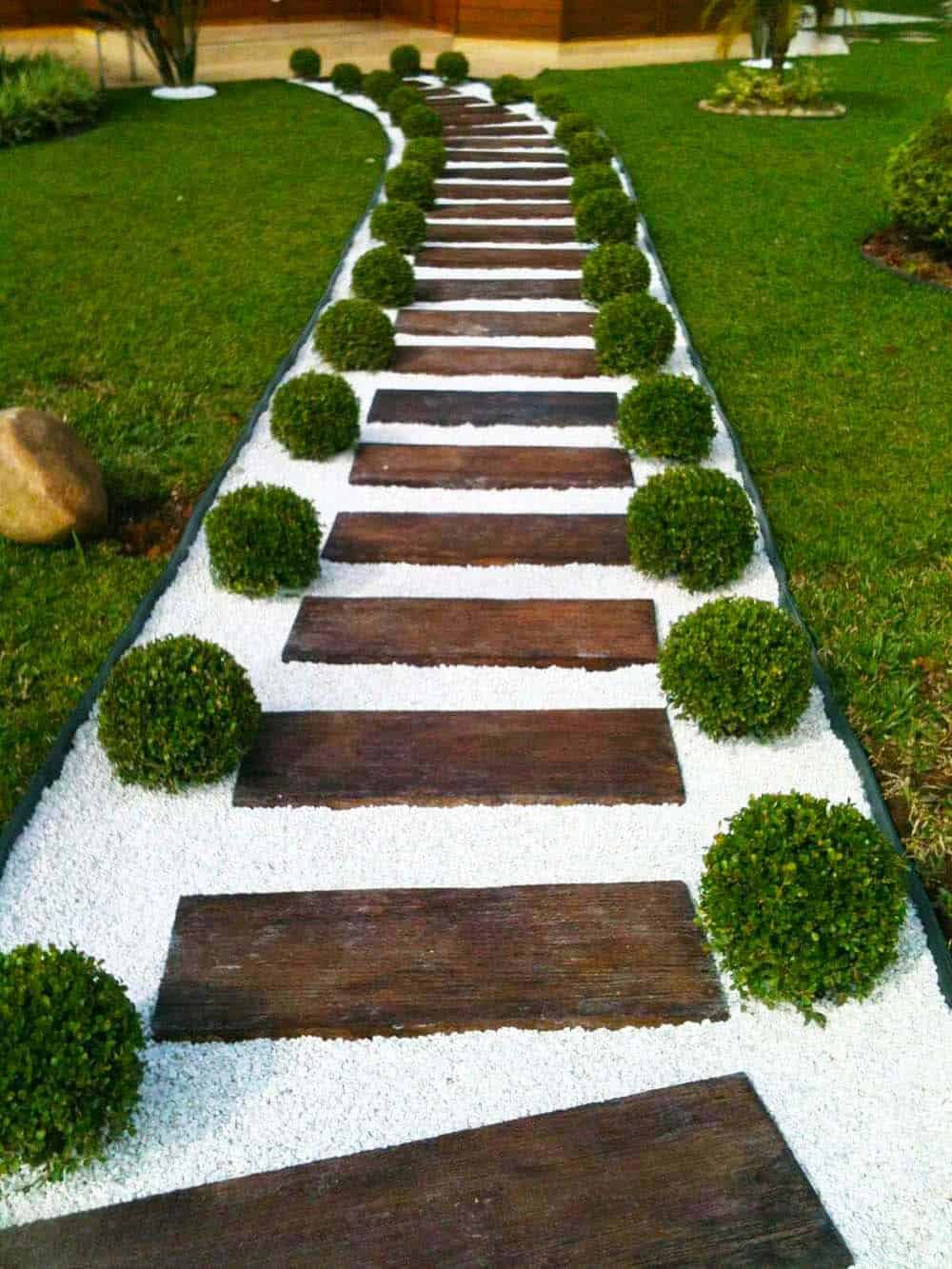 Geometric Garden Walkway