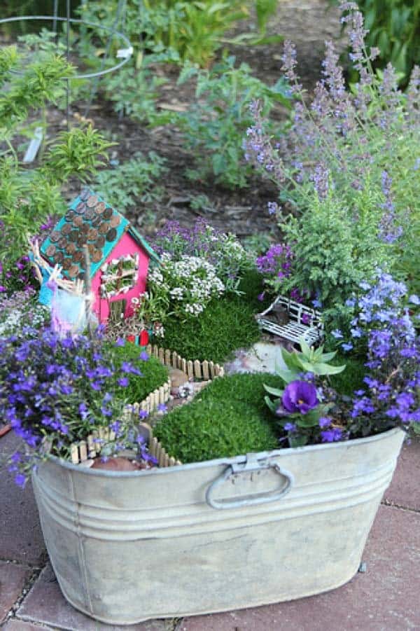 Upcycle a Galvanized Bucket into a Unique Fairy Garden