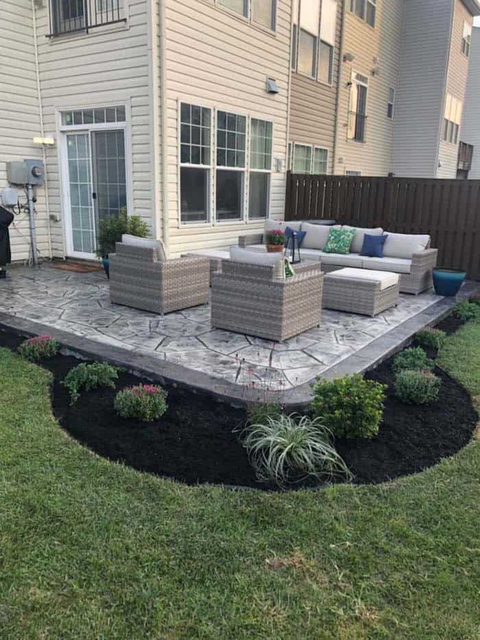 Gray Concrete Patio