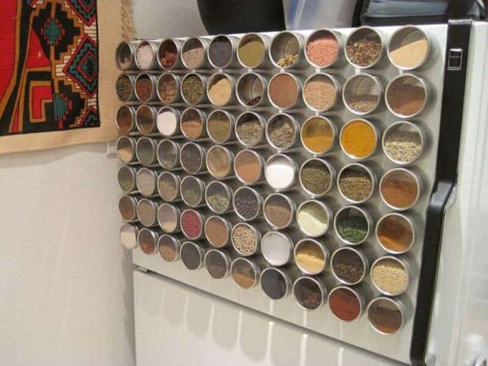 Store Spices In Magnetic Jars