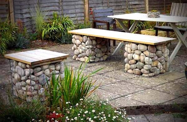 Build Rustic Furniture with Rock Gabions