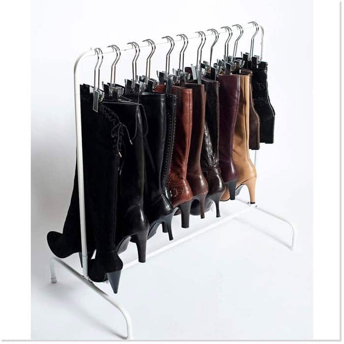 Hanging Rack Helps Boots Keep Their Shape