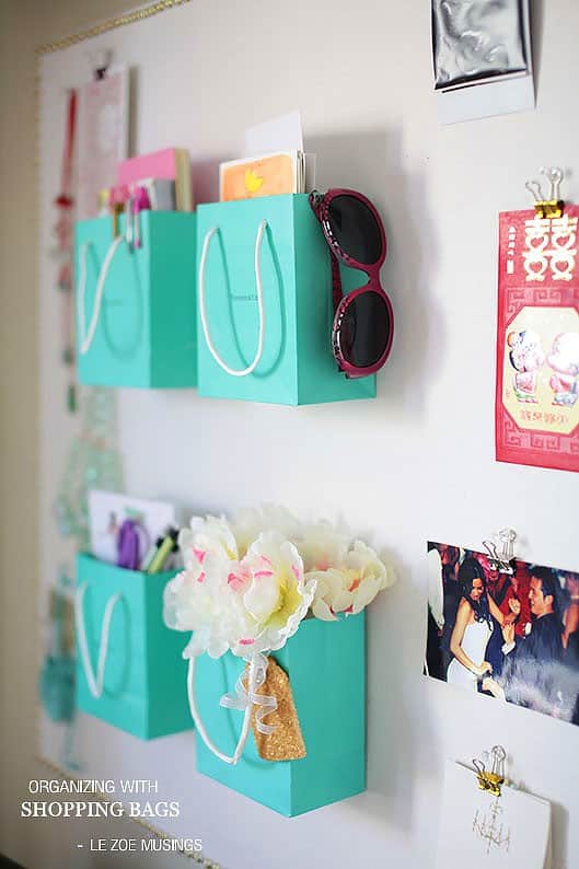 Repurpose Shopping Bags into Creative Storage Solutions