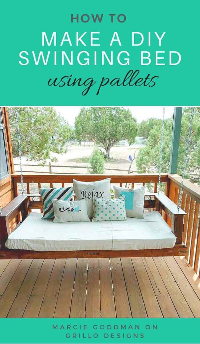 Comfortable Pallet Swing Bed with Foam Pad