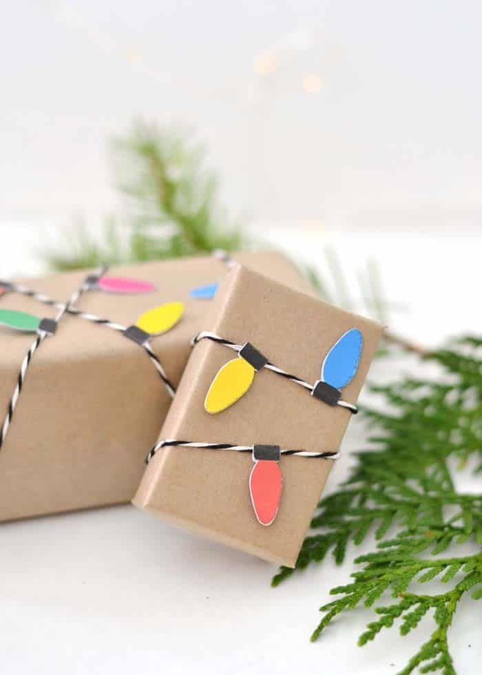 Wrap Your Presents with Christmas Lights Garland