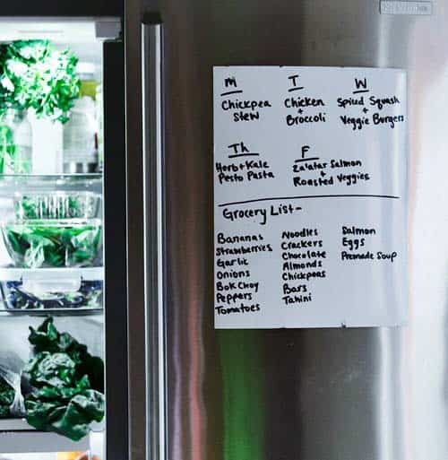 Make Cooking Easier with a Food List on Your Fridge