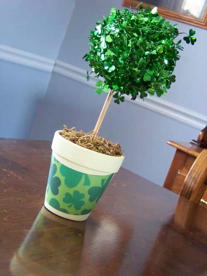 Uniquely Crafted Shamrock Tree in a Jar