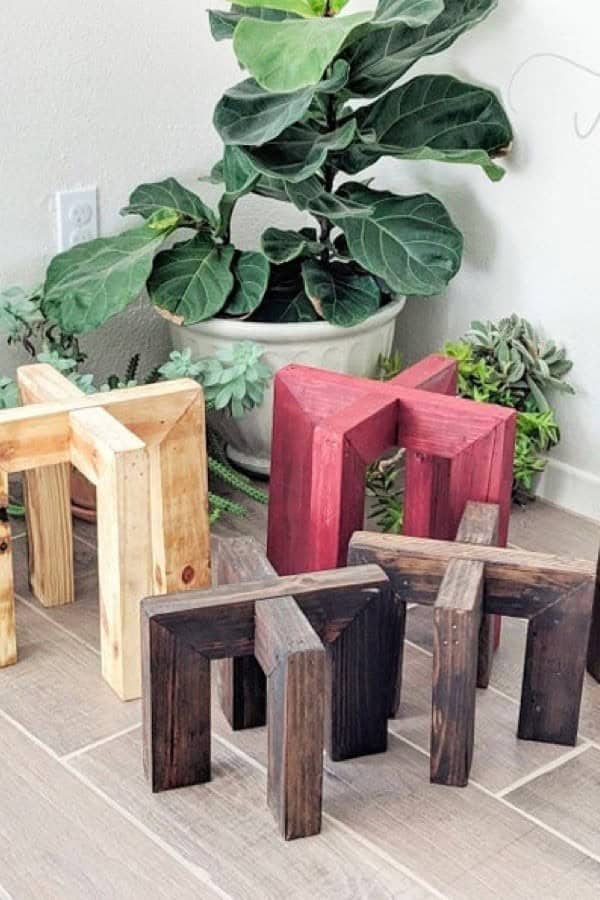 DIY Custom Finish Plant Stands