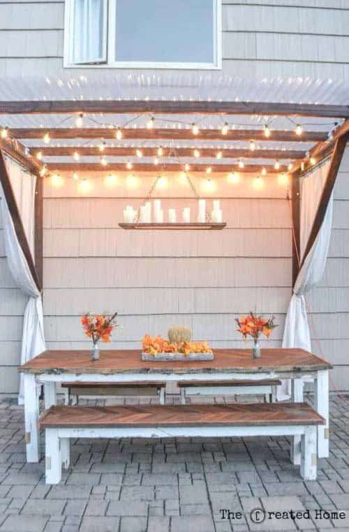 Wall Mounted Fairy Light Pergola