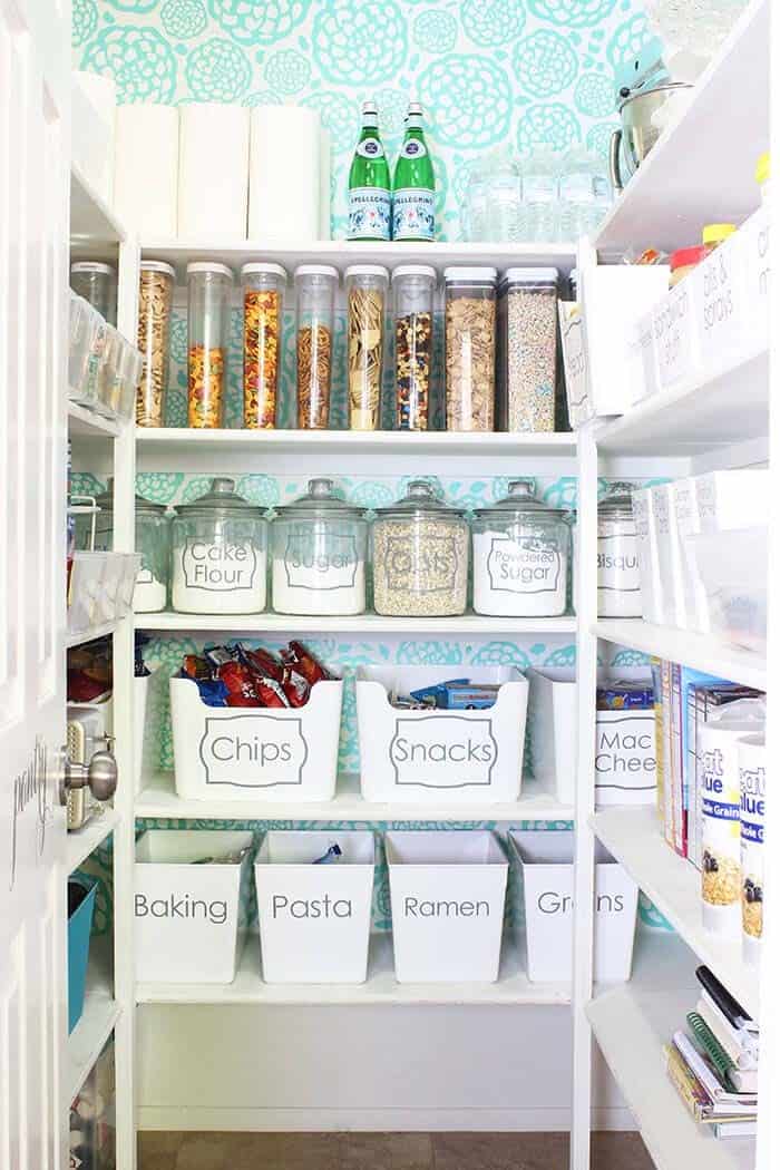 Keep Pantry Contents Organized with Elegant Closed Bins