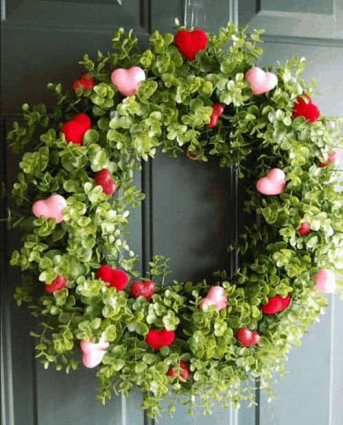 Nature-Inspired Valentine’s Wreath with Heart Accents