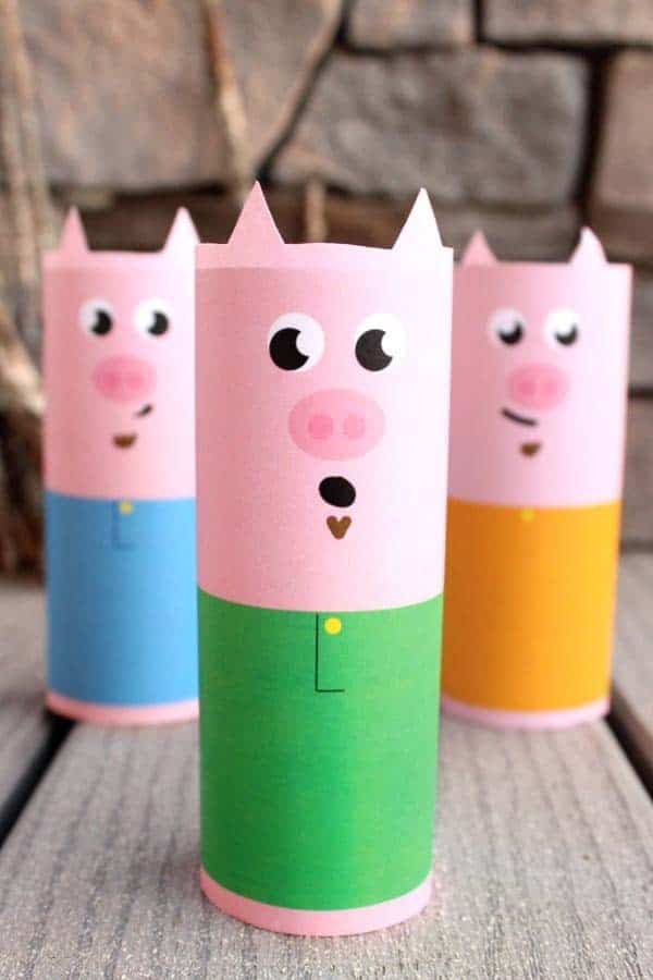 Pink Fairytale Pig Puppets