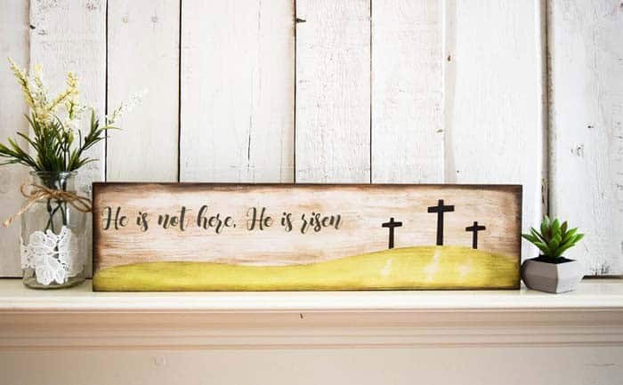 He Is Risen Easter Sign