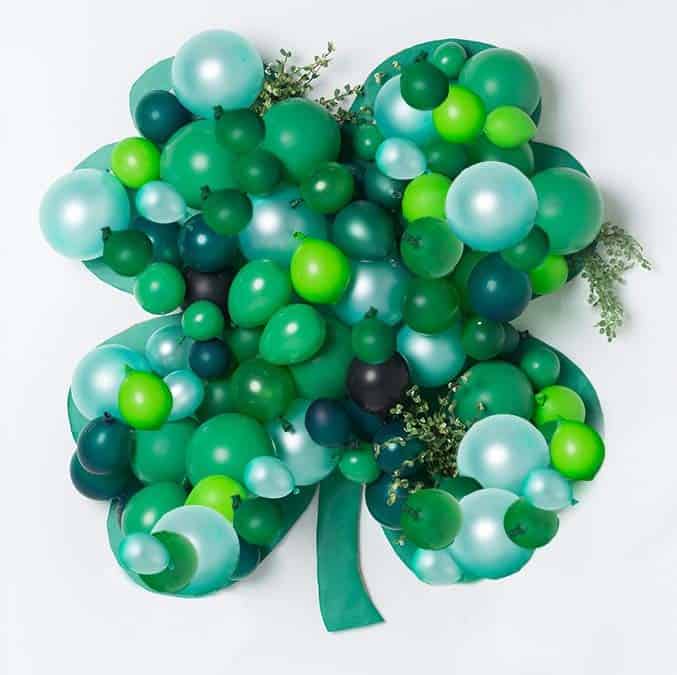 Make a Shamrock Balloon Backdrop for St. Patrick’s Day