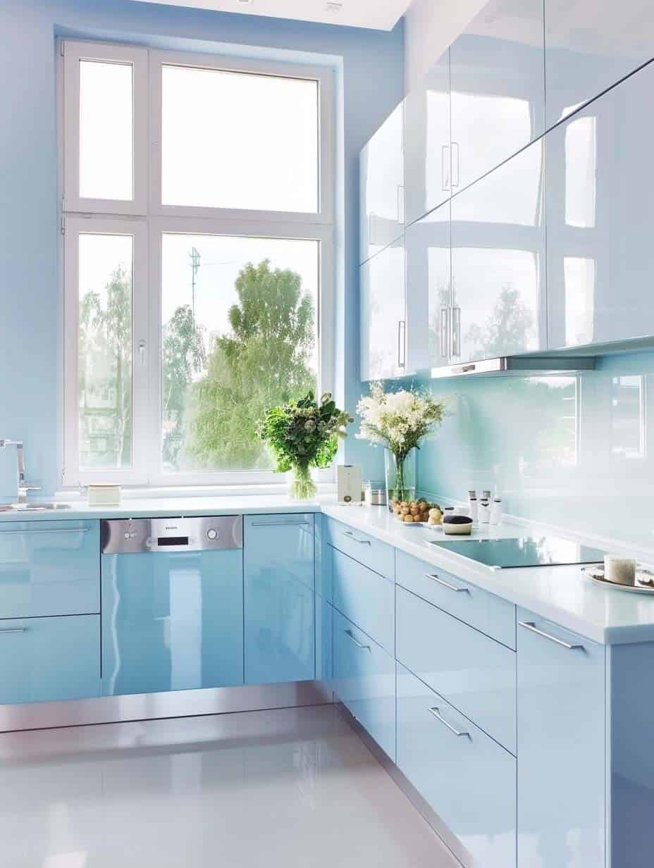 Pastel-Colored Kitchen