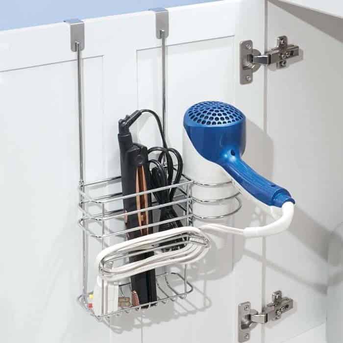 Organize Hair Styling Tools with Cabinet Wire Baskets