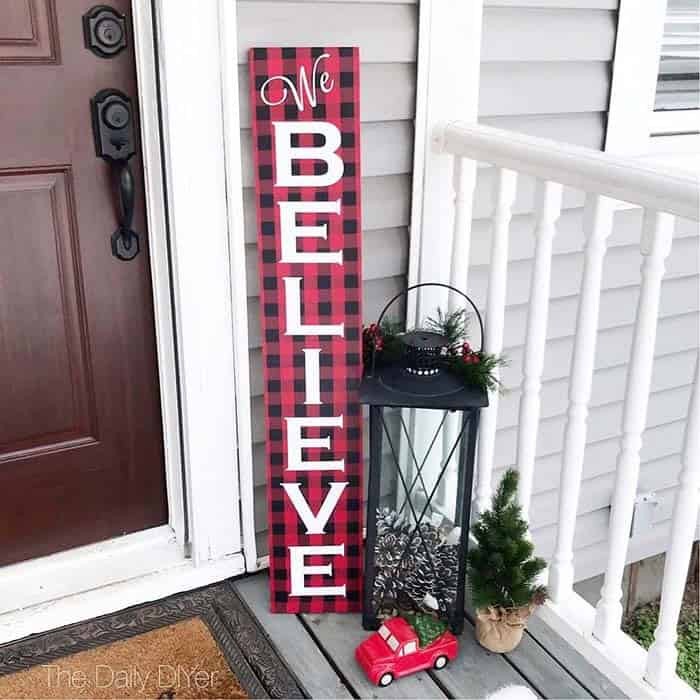 Upgrade Your Home with a DIY Buffalo Check Wood Sign