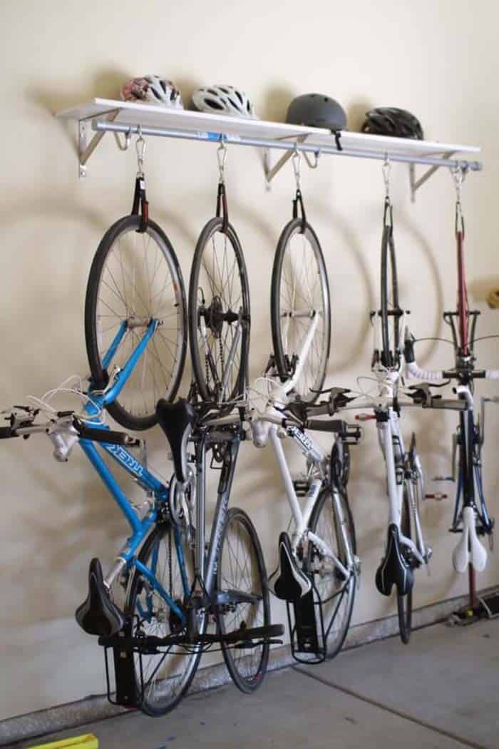 Maximize Space by Hanging Bicycles on Wall Racks