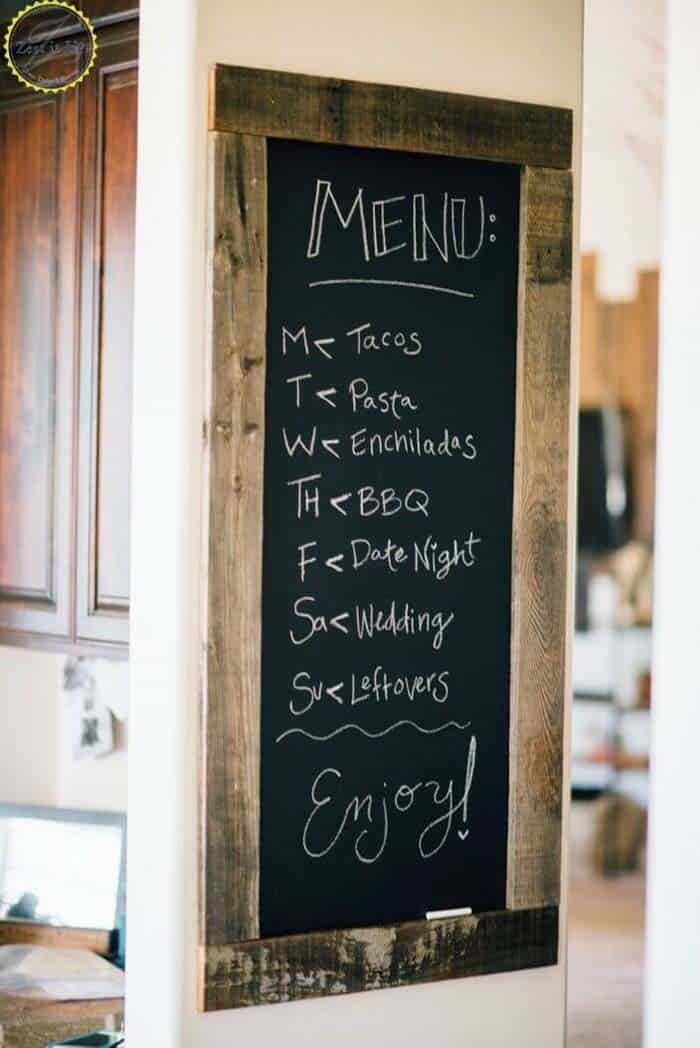 Utilize A Small Wall For Kitchen Chalkboard