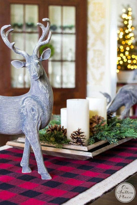 Make a Winter Wonderland with a Buffalo Plaid Table Runner