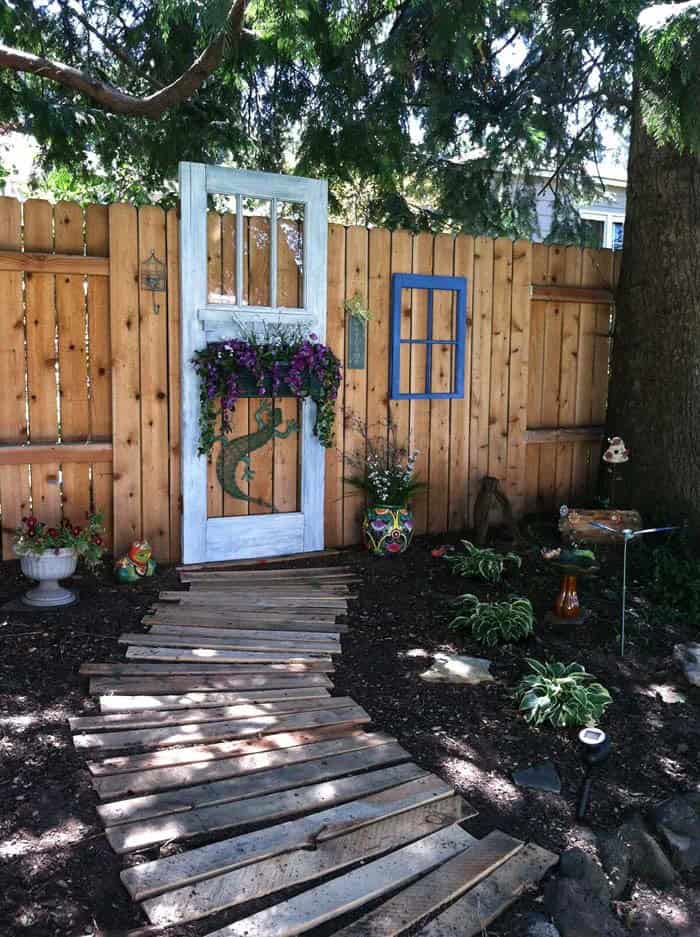 Add Color With A Painted Door Planter