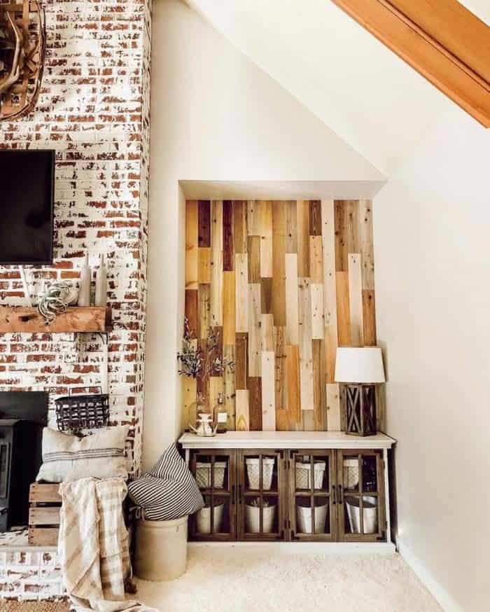 Stick-On Planks For A Small Statement Wall