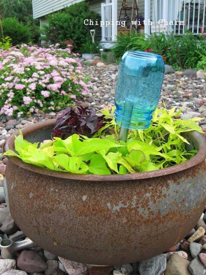 Turn Your Shop-Made Solar Light with a Blue Mason Jar