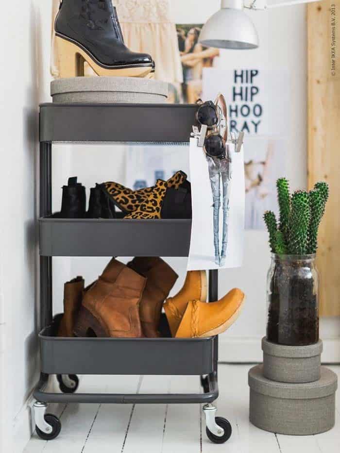 Store Your Footwear with a Mobile Shoe Caddy