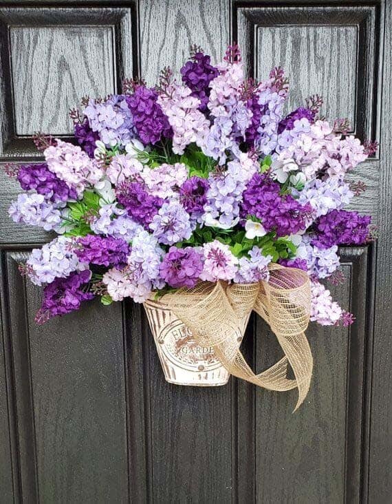 Beautiful Lilac Summer Wreath for Your Front Door Decor