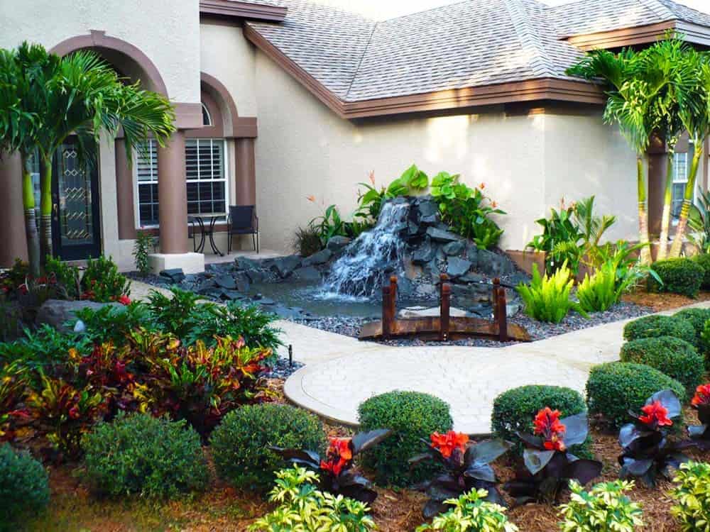 Suburban Waterfall Oasis