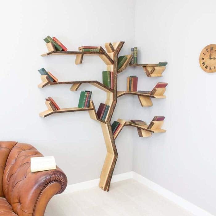 Book Tree Corner Shelf