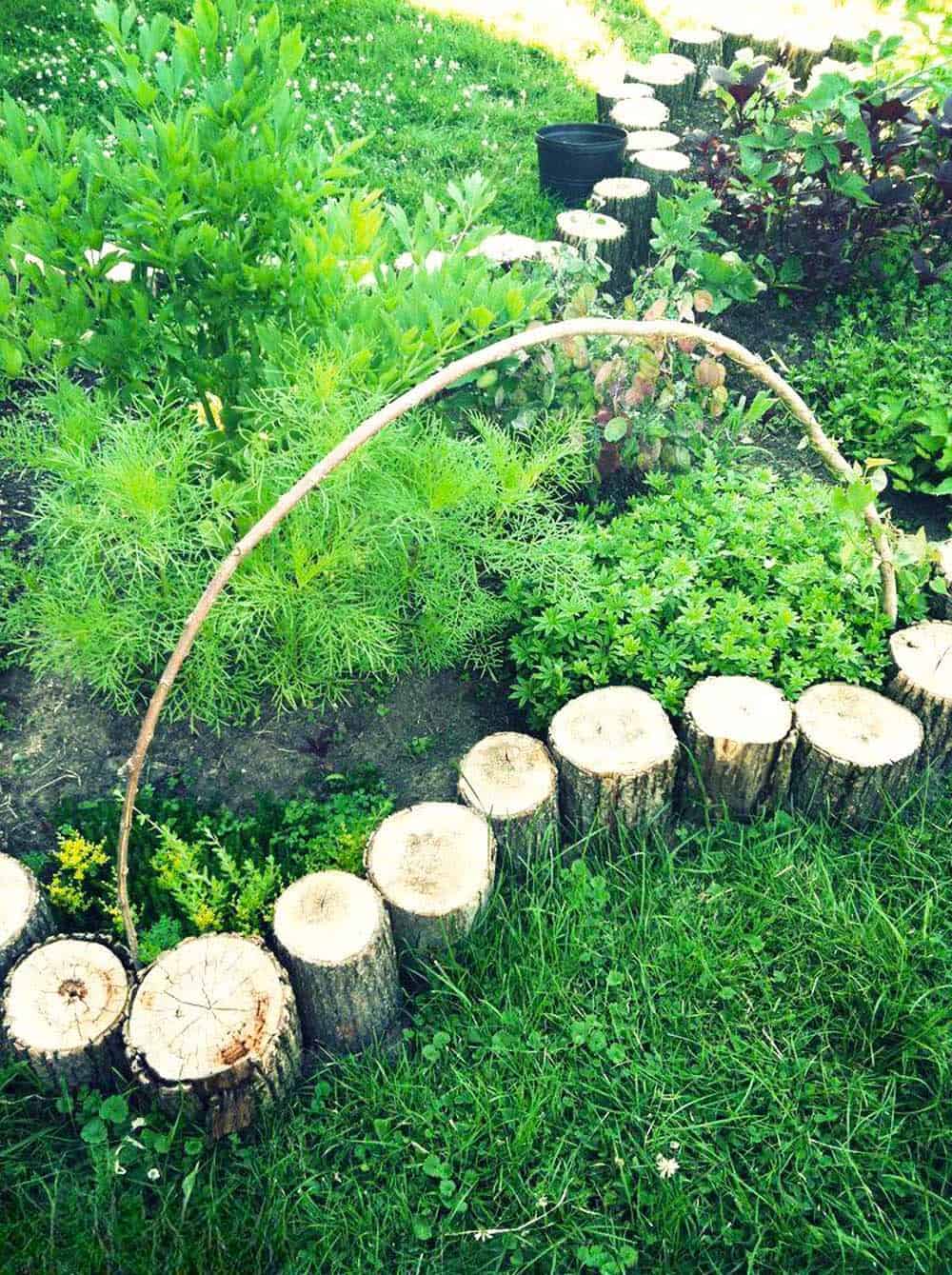 Natural Wood Garden Arch