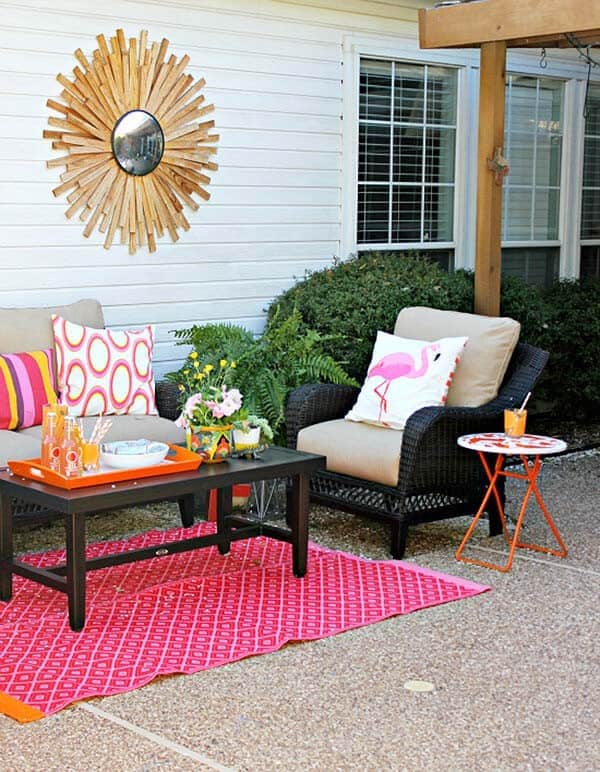 Brighten Your Patio with Colorful Furnishings and Accessories