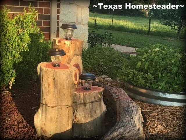 Make Unique Solar Light Posts with Rustic Logs