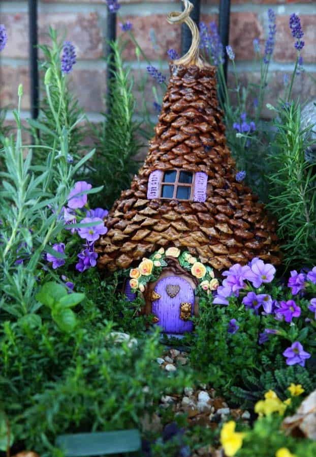 Give Your Fairy Garden a Natural Look with a Pinecone House