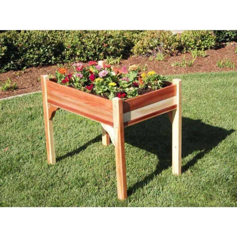 Rectangle Wood Raised Garden Bed