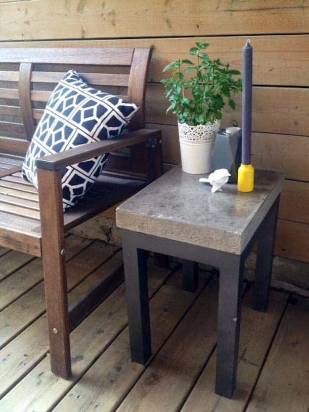 Make a Statement with an Outdoor Concrete Side Table